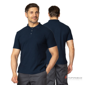 Рубашка «Поло» с коротким рукавом синяя. Артикул: Трик1031. Цена от 882 р.