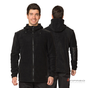Куртка «Кеми» флисовая с капюшоном чёрная. Артикул: 10021. Цена от 3 130 р.