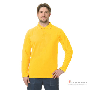 Рубашка «Поло» с длинным рукавом жёлтая. Артикул: Трик104. Цена от 1 030 р.