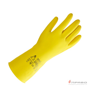 Перчатки химстойкие латексные JL711 жёлтые. Артикул: 10056. Цена от 135 р.