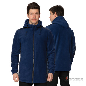 Куртка «Кеми» флисовая с капюшоном тёмно-синяя. Артикул: 10021. Цена от 3 130 р.