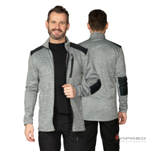 Куртка «Валма» трикотажная серый меланж/чёрный. Артикул: 10683. Цена от 2 900 р.