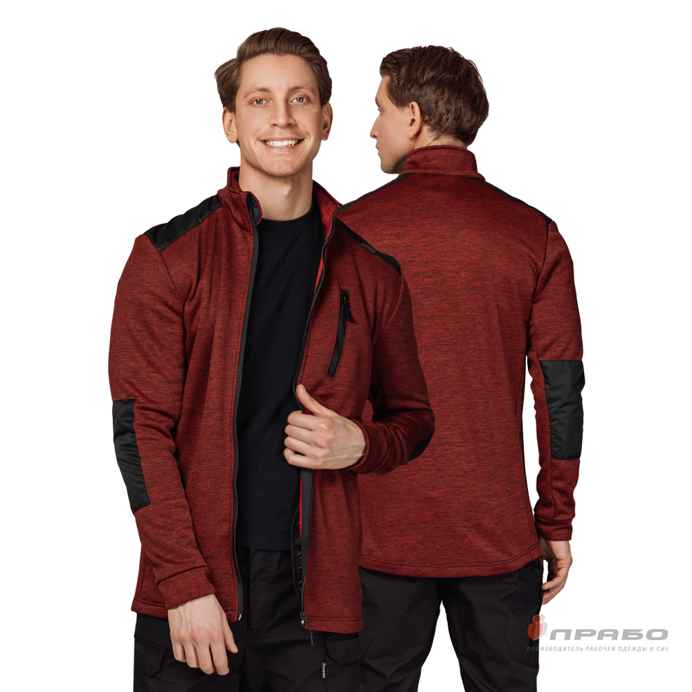 Куртка «Валма» трикотажная красный меланж/чёрный. Артикул: 10683. Цена от 2 900,00 р.