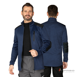 Куртка «Валма» трикотажная синий меланж/чёрный. Артикул: 10683. Цена от 2 900 р.