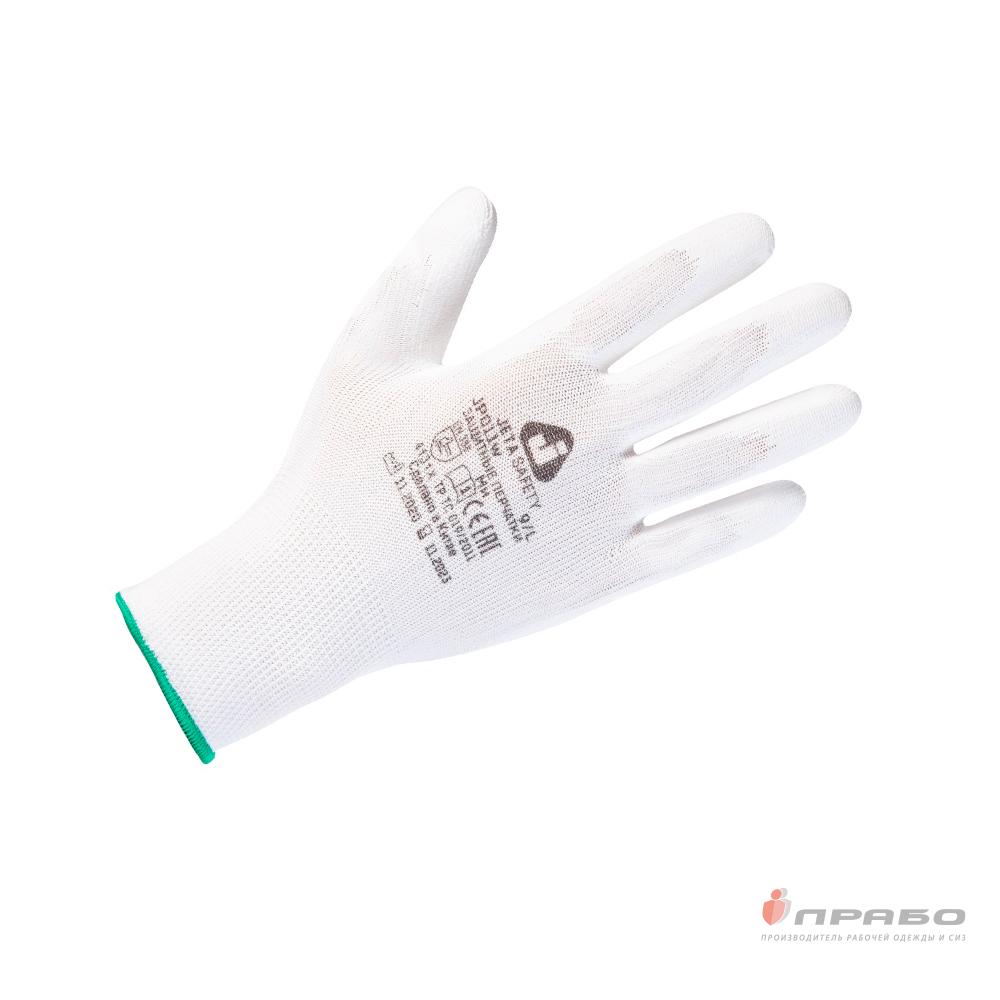 Перчатки полиэфирные с 1/2 полиуретановым покрытием Jeta Safety JP011W белые. Артикул: 11747. Цена от 131,00 р.