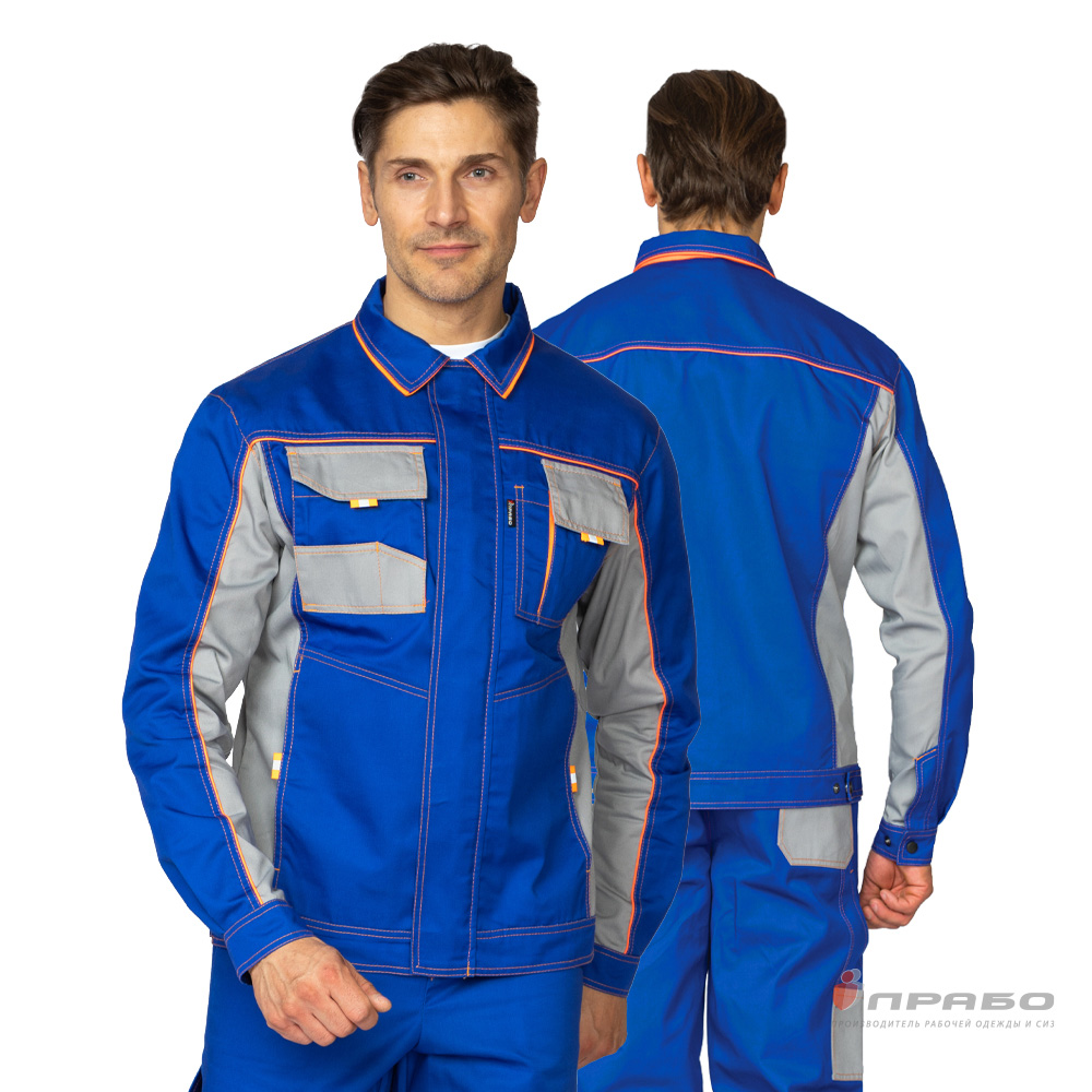 Костюм мужской «Бренд 1 2020» василёк/светло-серый (куртка и брюки). Артикул: 9408. Цена от 3 640,00 р. в г. Казань