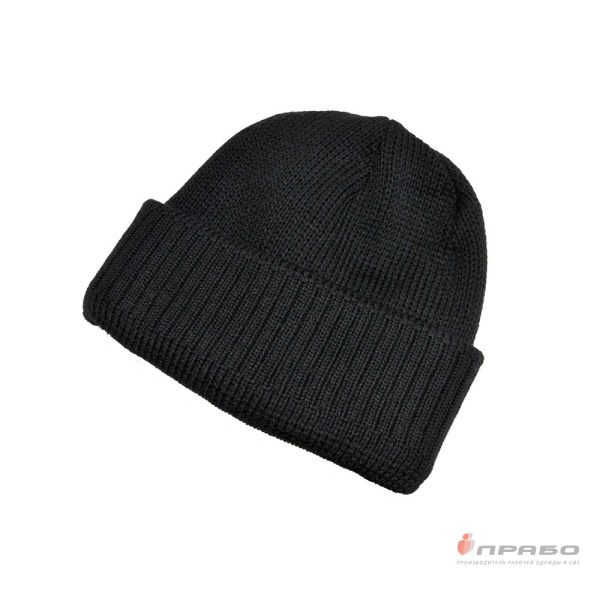 Шапка зимняя трикотажная чёрная. Артикул: Гол202. #REGION_MIN_PRICE# в г. Казань