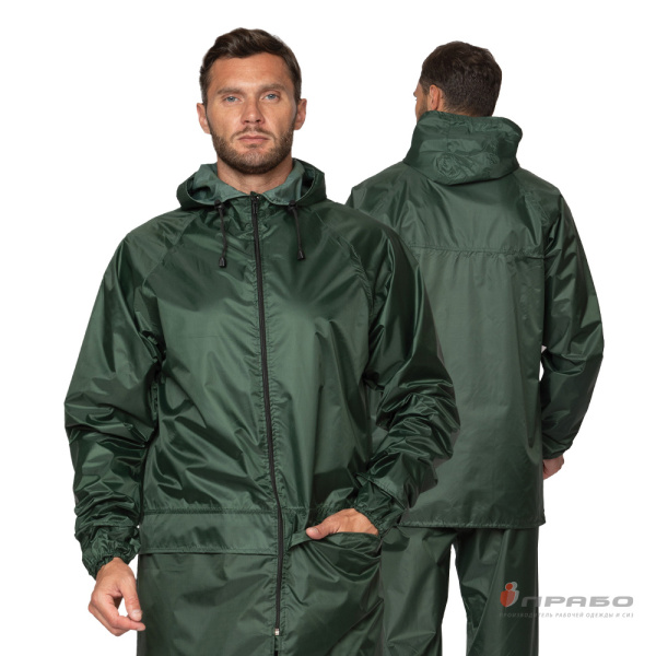 Костюм влагозащитный «Тайфун» зелёный с ПВХ-покрытием (куртка и брюки). Артикул: Вл312. #REGION_MIN_PRICE# в г. Казань