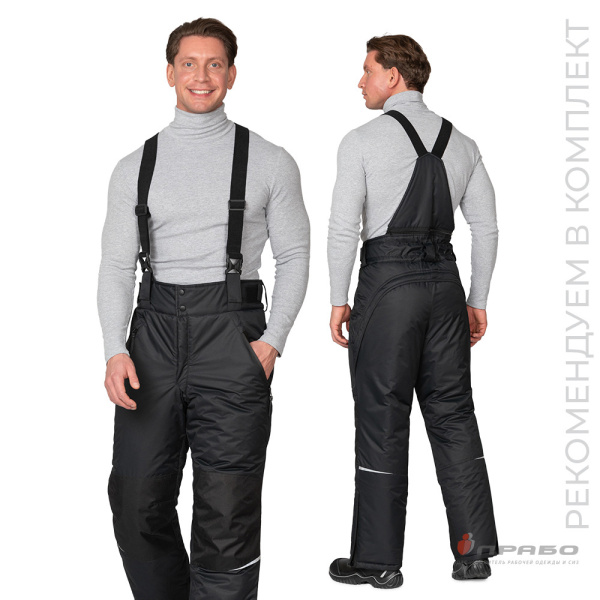 Брюки мужские утеплённые «Сюрвейер» чёрные. Артикул: 10935. #REGION_MIN_PRICE# в г. Казань