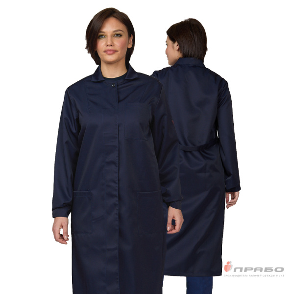 Халат кислотощелочестойкий (КЩС) женский синий. Артикул: Ar205. #REGION_MIN_PRICE# в г. Казань