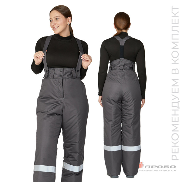 Брюки женские утеплённые «Онега» серые. Артикул: 11239. #REGION_MIN_PRICE# в г. Казань