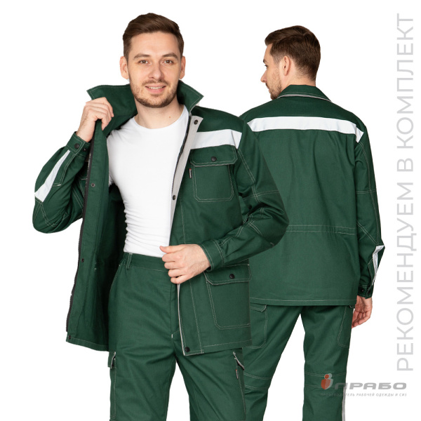 Куртка мужская летняя «Эко-Труд» тёмно-зелёная. Артикул: 10587. #REGION_MIN_PRICE# в г. Казань
